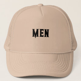 Khaki Kleur Ziet Er Mooi Uit Draagt MAN Tekst Trucker Pet