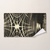 Khaki lijnen die in golf worden herhaald en gekrui bad handdoek (Handdoek)