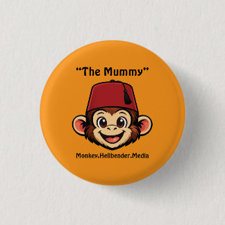 Khaki Macaque Aap Knoop - De Mummie Ronde Button 3,2 Cm