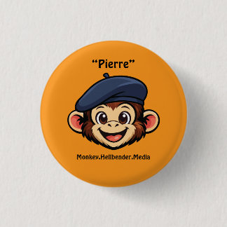 Khaki Macaque Aap Knoop - Pierre Ronde Button 3,2 Cm