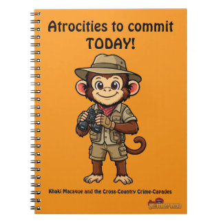 Khaki Macaque Gruwel notebook Notitieboek