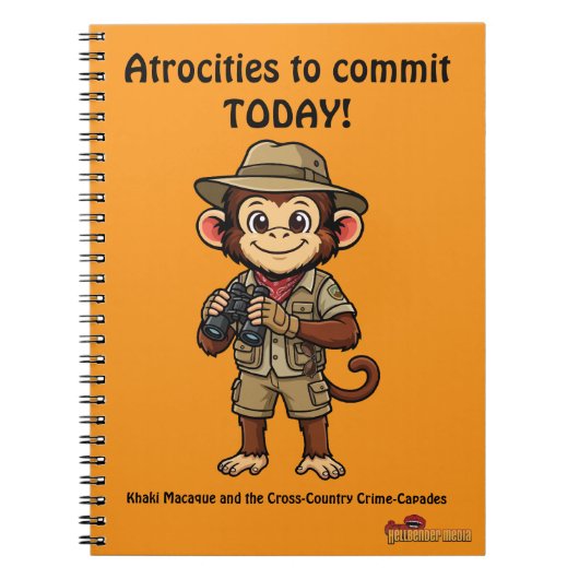 Khaki Macaque Gruwel notebook Notitieboek (Voorkant)