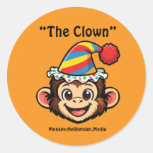 Khaki Makaak Aap Sticker - De Clown