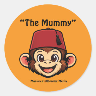 Khaki Makaak Aap Sticker - De Mumie