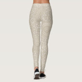 Khaki Mandala Geometrisch Patroon Leggings (Achterkant)
