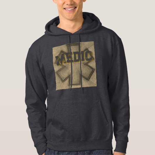 Khaki Mannen Hoodie (Voorkant)