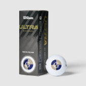 Khaki Navy Blue LG Checker Monogram Golfballen (Verpakking)
