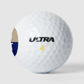 Khaki Navy Blue LG Checker Monogram Golfballen (Logo)