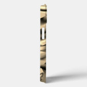 Khaki- of beige vormen, gebogen, met lichtgevende  Case-Mate iPhone case (Achterkant / Rechts)