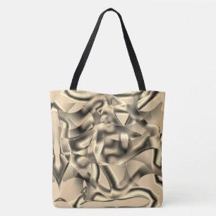 Khaki- of beige vormen, gebogen, met lichtgevende tote bag