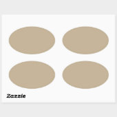 Khaki Ovale Sticker (Vel)