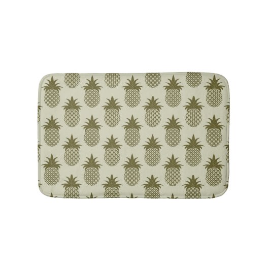 Khaki Pineapple Pattern Badmat (Voorkant)