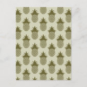 Khaki Pineapple Pattern Briefkaart (Voorkant)