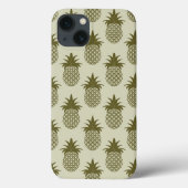 Khaki Pineapple Pattern Case-Mate iPhone Case (Achterkant)