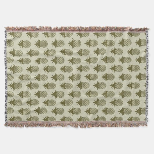 Khaki Pineapple Pattern Deken (Voorkant)