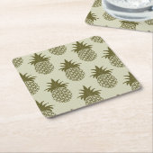 Khaki Pineapple Pattern Kartonnen Onderzetters (Schuin)