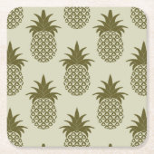 Khaki Pineapple Pattern Kartonnen Onderzetters (Voorkant)