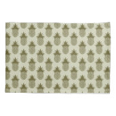 Khaki Pineapple Pattern Kussensloop (Achterkant-Links)