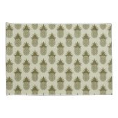 Khaki Pineapple Pattern Kussensloop (Achterkant-Rechts)