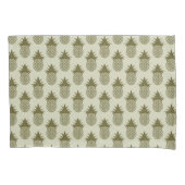 Khaki Pineapple Pattern Kussensloop (Voorkant-Links)