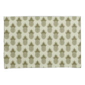 Khaki Pineapple Pattern Kussensloop (Voorkant-Rechts)