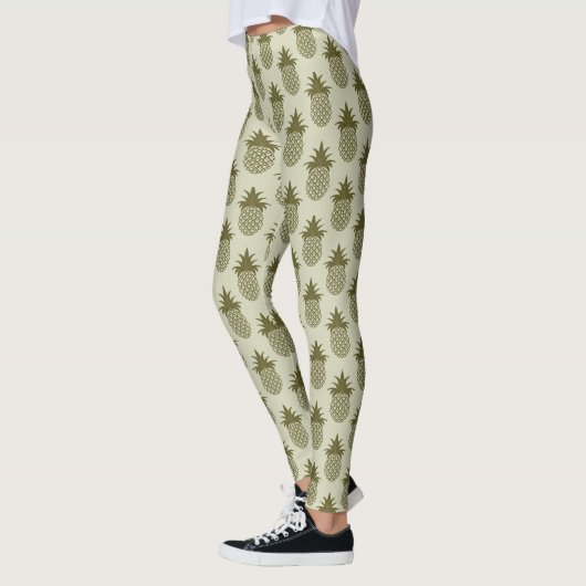 Khaki Pineapple Pattern Leggings (Links)