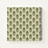 Khaki Pineapple Pattern Notitieboek (Achterkant)