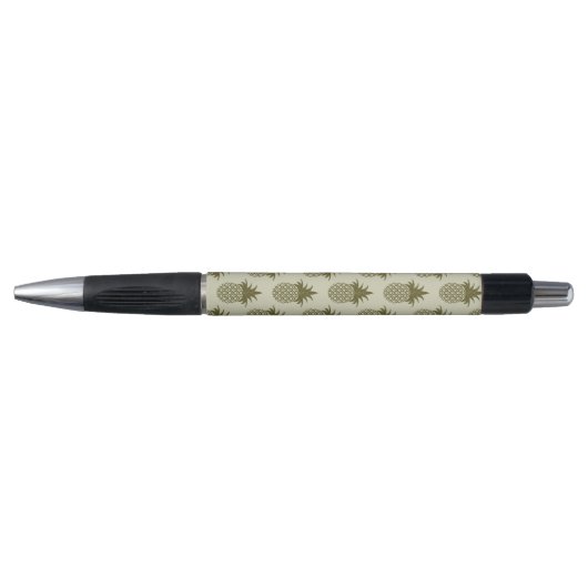 Khaki Pineapple Pattern Pen (Voorkant)