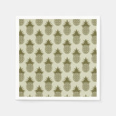 Khaki Pineapple Pattern Servet (Voorkant)