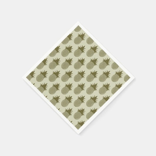 Khaki Pineapple Pattern Servet (Hoek)
