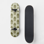 Khaki Pineapple Pattern Skateboard (Voorkant)