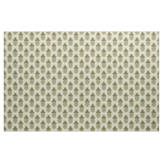 Khaki Pineapple Pattern Stof (Fat Quarter)