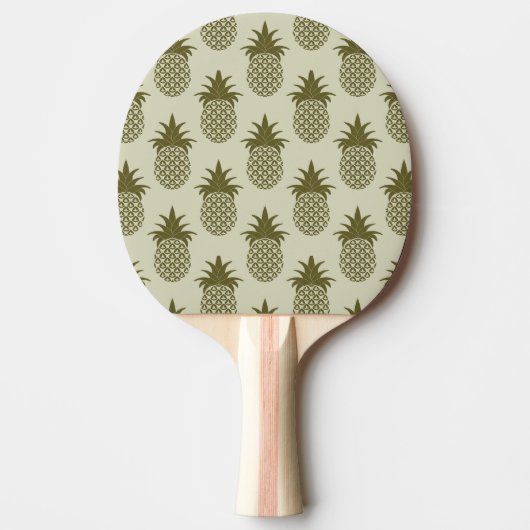 Khaki Pineapple Pattern Tafeltennisbatje (Voorkant)