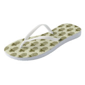 Khaki Pineapple Pattern Teenslippers (Schuin)