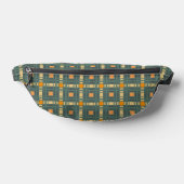 Khaki plaid tartan Fanny Pack Heuptasje (Liggend)