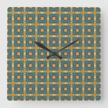 Khaki plaid tartan klok