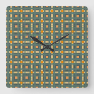 Khaki plaid tartan klok