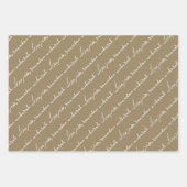 Khaki Ramadan Mubarak Bilingual Inpakpapier Vel (Voorkant 2)