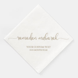 Khaki Ramadan Mubarak Calligrafie Aangepast Servet