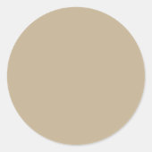 Khaki Ronde Sticker (Voorkant)