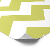 Khaki Safari Chevron met Pop Art Giraffe Poster (Hoek)