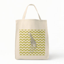 Khaki Safari Chevron met Pop Art Giraffe