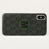 Khaki Skull Halloween gepersonaliseerd monogram Case-Mate iPhone Case (Achterkant (horizontaal))