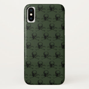 Khaki Skull Halloween Persoonlijke naam Case-Mate iPhone Case