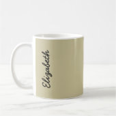 Khaki Solid Color Koffiemok (Links)