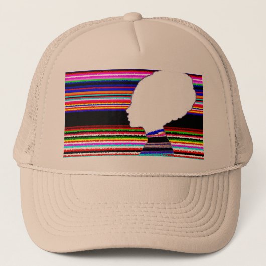 Khaki Spectrum Profile – Pop Art Trucker Cap (Voorkant)