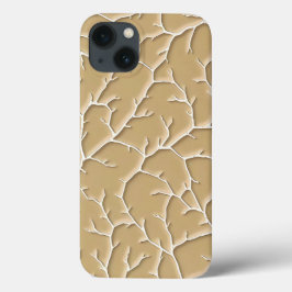 Khaki tak hoesje voor iPhone met textuur