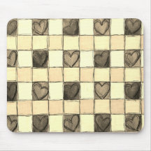 Khaki tan cream gingham Muismat