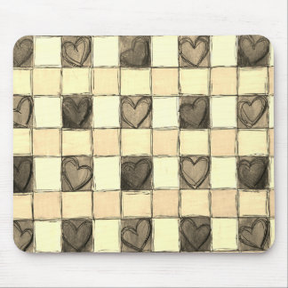Khaki tan cream gingham Muismat