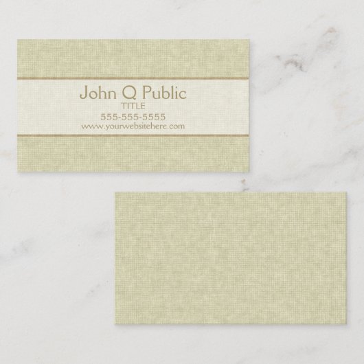 Khaki Visitekaartje (Voorkant / Achterkant)